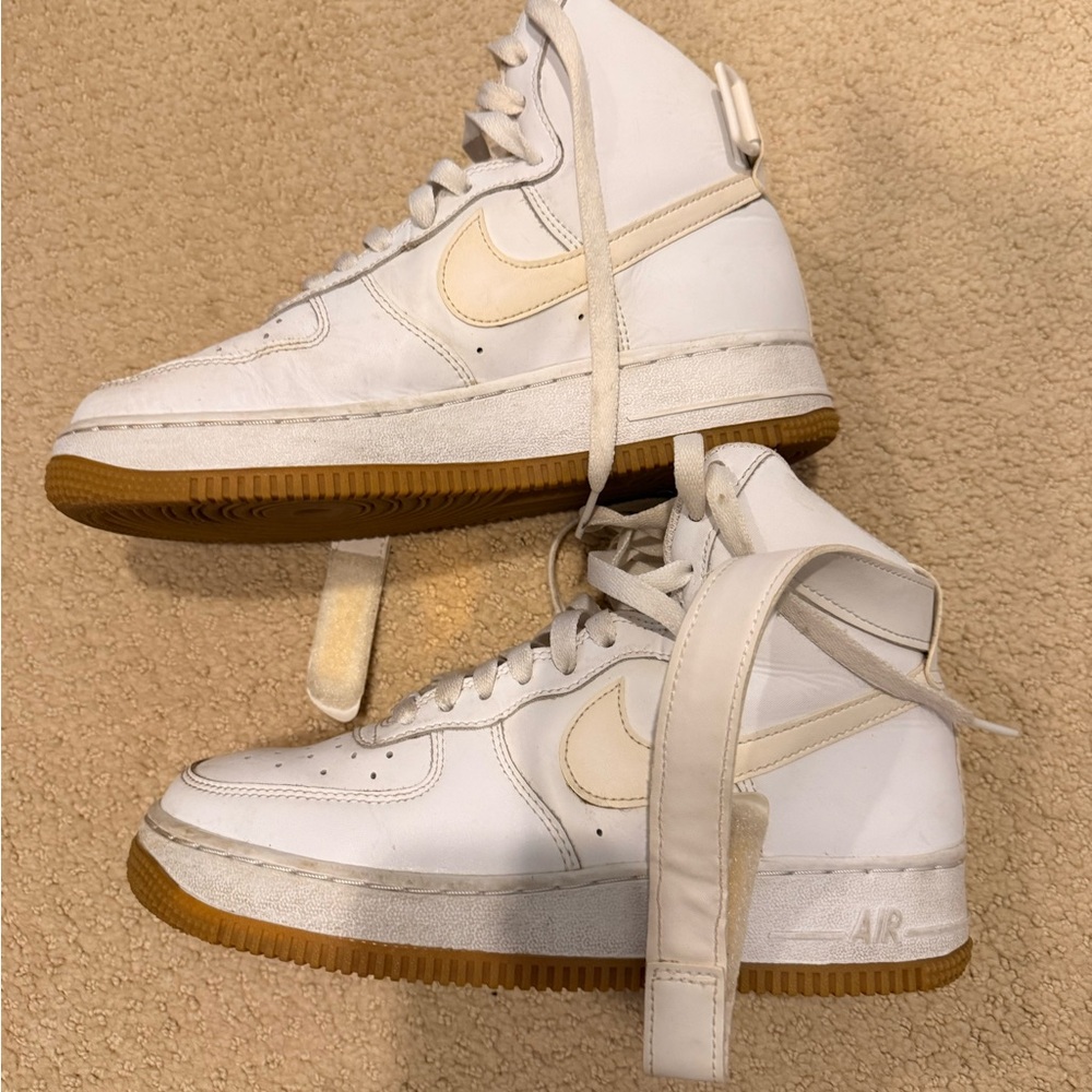 Nike Kids All-White High-Top Sneakers - Picture 3 of 5